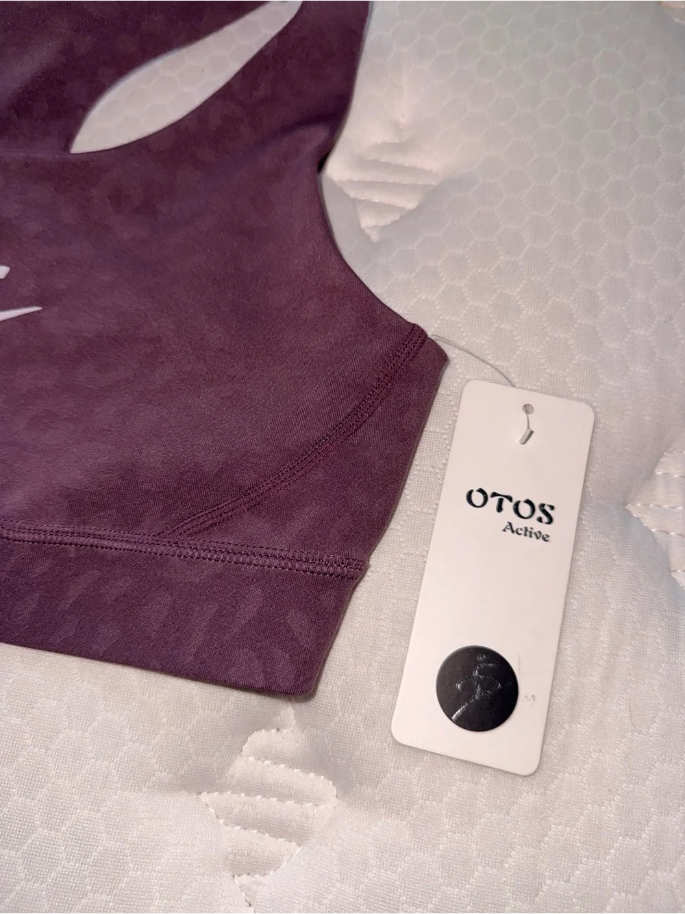 51. Nike Women's Purple Racerback Sports Bra - Picture 2 of 6